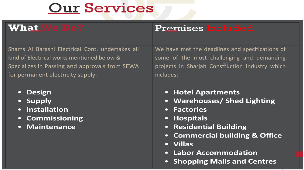 our services